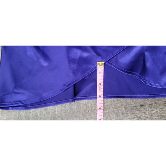 Metaphor Top Wrap Style Blouse Women's XL Purple Sleeveless Plunging Surplice Ne - Picture 11 of 13